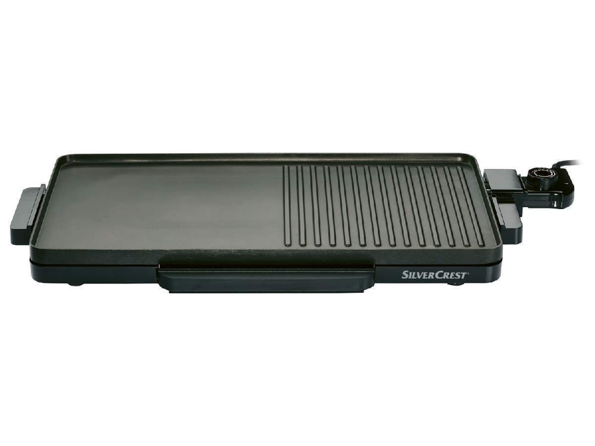 SILVERCREST® Plancha Tischgrill SPG 2000 A1, große Grillfläche